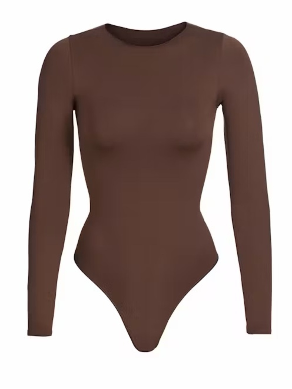 Skims Brown Long-Sleeve Bodysuit